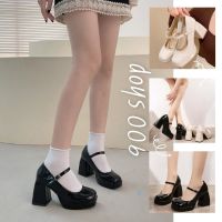 900Shop?รองเท้าคัชชูส้นสูง หนังแก้ว  2 สี 35-42 (56)