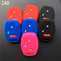 yonggax ZAD silicone rubber car key cover case For Honda FIT INSIGHT Civic Accord CR-V Ridgeline 3 button key without logo