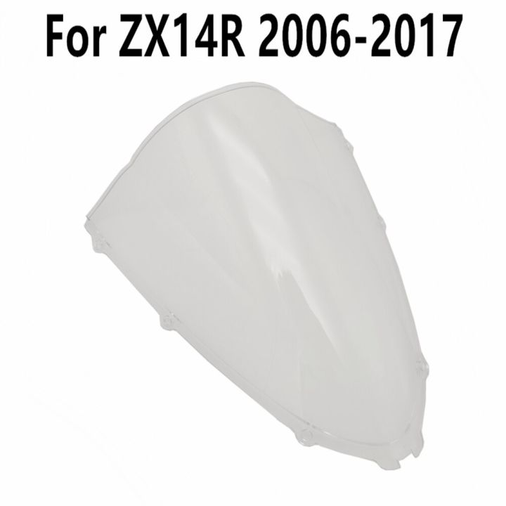 กระจกบังลมหน้ารถสปอยเลอร์สีดำใสสำหรับ-zx14r-zx-14r-2006-2007-2008-2010-2011-2012-2013-2017