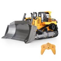 รถเกรดดินบังคับ รถแทรกเตอร์บังคับ เกรดดิน-ทราย หัวเหล็ก RC Heavy Bulldozer ขนาด 1/16