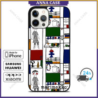 Marimekko 2132 กรณีโทรศัพท์มือถือ iPhone 14 Pro Max / iPhone 13 Pro Max / iPhone 12 Pro Max / Samsung Galaxy Note10 Plus / S22 Ultra ฝาครอบป้องกันการตก