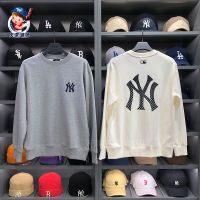 เสื้อกันหนาวแขนยาวทรงหลวมไล่โทนสี Ny สไตล์เกาหลี Mlb