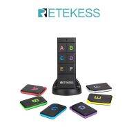 ℡◄❖ Retekess TH104 เครื่องค้นหาแบบไร้สาย ตัวระบุตำแหน่งรายการ RF ไร้สายตัวติดตามรายการรองรับรีโมทคอนโทรล เครื่องส่งสัญญาณ RF 1 เครื่องและเครื่องรับ 6 เครื่อง - RF ไร้สาย ตัวติดตามกระเป๋าสตางค์สัตว์เลี้ยง