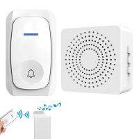 ☒○ Wireless Door Chime Volume Adjustable IP44 Waterproof Remote Wireless Doorbell Recharging White Door Chime For Disabled People