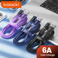 สายชาร์จ USB Toocki ชนิด C เพื่อ USB สาย66W/6A PD ชาร์จเร็วสำหรับ Macbook Xiaomi Samsung Type-C สายเคเบิ้ล USBC 1M/2M