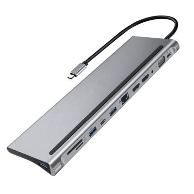 GOFT USB Type C Hub For Dual 4k HDMI USB3.0 USB2.0 Pd Charging VGA With Adapter