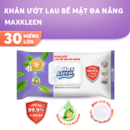 Khăn ướt lau bề mặt đa năng maxkleen loại bỏ 99.9% vi khuẩn hương trà xanh