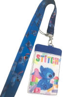 STITCH     สายคล้องคอ สายคล้องบัตร ที่ใส่บัตร ซองใส่บัตร ที่ใส่บัตร พร้อมสายคล้องคอ   ลาย   STITCH  SKY  สติทช์       งานดี สวยงาม สำหรับ บัตร 6x8 cm  (b