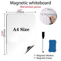 A4 Size Magnetic Whiteboard Pens Vinyl Fridge Dry Erase White Board Refrigerator Magnet Note Flexible Remind Message Boards