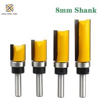 8mm Shank Template Trim Hinge Mortising Router Bit Straight end mill trimmer ทําความสะอาดล้าง trim Tenon เครื่องมืองานไม้ LT108