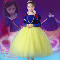 ? Popular Clothing Theme Store~ Snowyprincess Pettiskirt Childrens Day Stage Costume Kindergarten Fairy Tale Show Girl New Year Dress