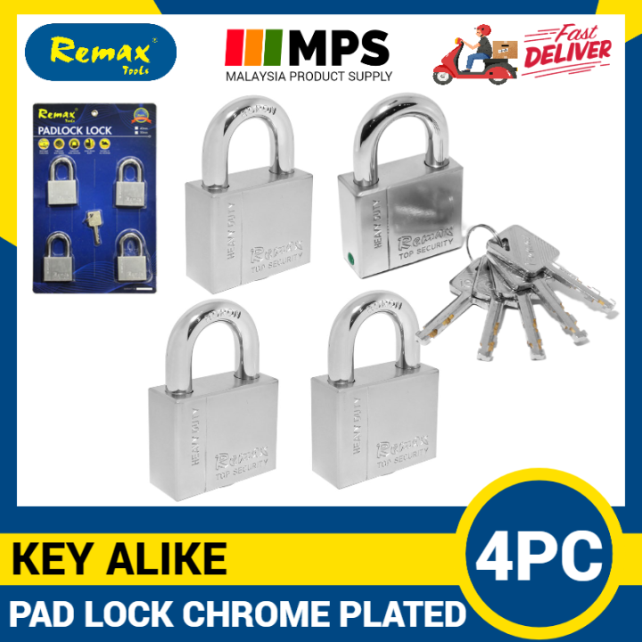 Remax PadLock Top Security Padlocks Pad Lock Key Alike 5 Key House Lock