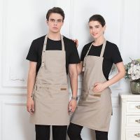 ♗⊕ Nordic Kitchen Thin Sleeveless Apron Chef Anti-oil Work Clothes Milktea Coffee Nail Salon Waiters Can Be Adjusted Cleaning Tools