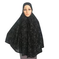 【YF】 H051 Big size XL100x90cm muslim amira hijab pull on islam scarf head wrap pray headscarf shawl