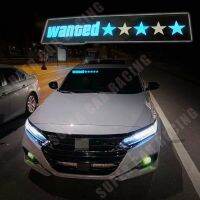 ❉✱✴ 5 Star Wanted Windshield Electroluminescent Car LED Sign Light Up Window Stickers JDM Glow Panel