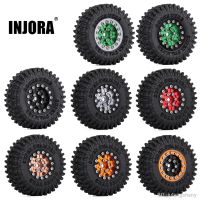 INJORA 52x18mm 1.0 Beadlock Wheel Rims Tires Set for 1/24 RC Crawler Axial SCX24 Deadbolt Gladiator Xiaomi JIMNY (W1022-T2410)