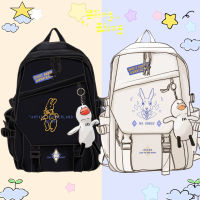 Alice In Wonderlands White Rabbit Schoolbag Student Primary School High School Lightweight Campus กระเป๋าเป้สะพายหลังคู่