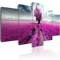 Purple Land Home Wall Decoration-ชุดศิลปะผ้าใบ5ชิ้นที่ทันสมัยสำหรับห้องนั่งเล่น