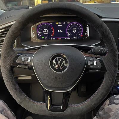 พวงมาลัยรถยนต์หุ้มพวงมาลัย Sharan Touran หนังนิ่มสำหรับ Volkswagen Golf 7 Mk7ใหม่เสื้อโปโล Jetta Passat B8 Tiguan