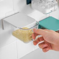 Household Kitchen Seasoning Box Seasoning Jar Free Perforation Wall Hanging Dust-proof And Moisture-proof Seasoning Box