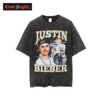 2022 Harajuku T-shirt Men Retro Singer Bieber Graphic T Shirts Short Sleeve Tops Fashion Tshirts Streetwear Black Tee 100Cotton