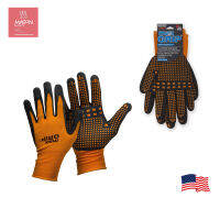 238338, Midwest, MaxGrip, Mens Orange, Gloveถุงมืองานสวนผ้าสแปนเด็กซ์มีจุดกันลื่น