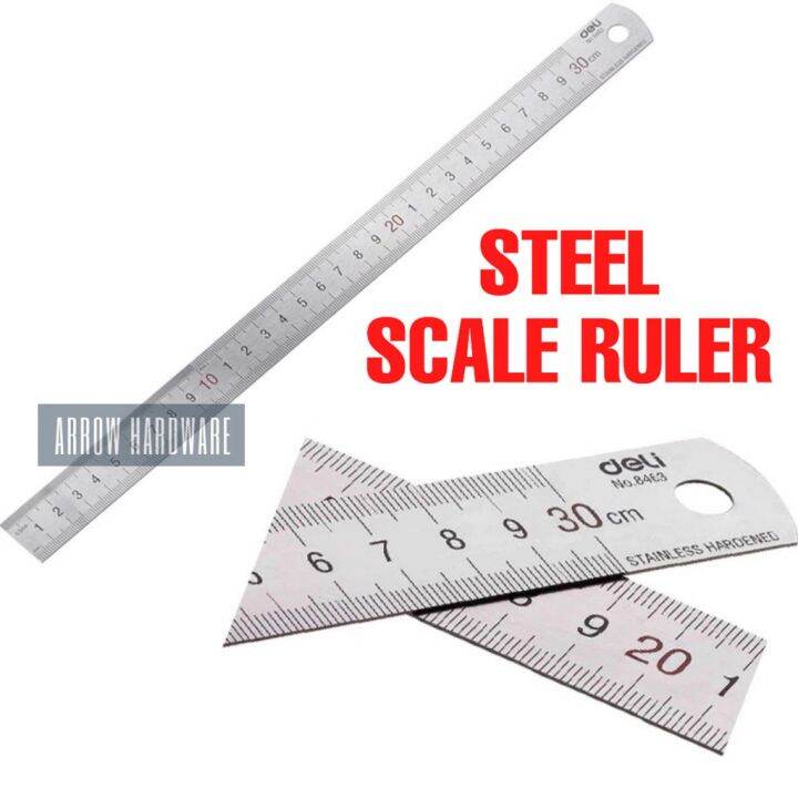 NEXA Steel Measuring Scale Ruler 30cm/40cm/50cm/60cm | Lazada PH