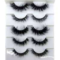 New 5 Pairs Lashes Mink Lashes Faux Eyelashes Mink False Eyelashes Dramatic Volume Lashes Eyelash Extension False Eyelashes