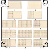 STATTAXI ถาดเก็บของ ออแกไนเซอร์เครื่องประดับ กล่องใส่เครื่องประดับเดินทาง ดีไซน์ใหม่ ที่เก็บแหวนสร้อยข้อมือ เครื่องประดับ กล่องใส่เครื่องประดับหมุนได้ ที่ใส่ต่างหู