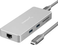 SABRENT USB C Hub,9 In 1 to HDMI 2.0 4K 30Hz Adapter with 1 Gbps RJ45 Ethenet,Pd Type C Pass Through Charging Port, SD/MicroSD, 2 USB 3.1 Ports, Laptop Docking Station MacBook Multi-Function (HB-UHPN)