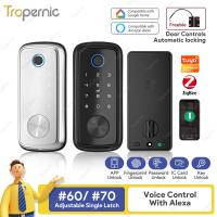 【hot】✉  Tuya Zigbee Door Deadbolt Locks Biometric Fingerprint Lock password code Entry App Digital