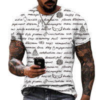 Mens High-end 3D Alphabet Printed T-shirt European And American Street Trend Style High Quality Size S-5XL 2022 Brand Clothing