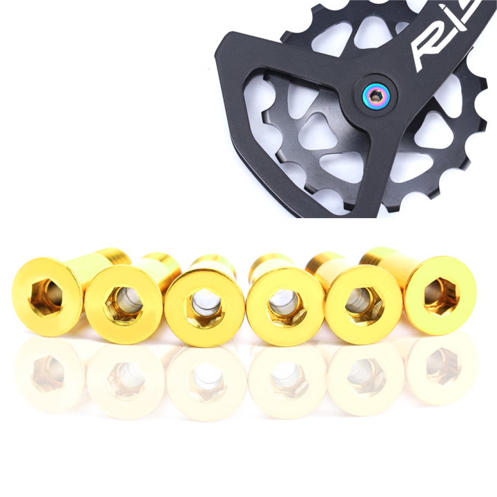 risk-m5x14-2mm-road-bike-cycling-bicycle-rear-derailleur-jockey-wheel-fixed-bolt-screw-for-bike-pulley-lightweight-hollow