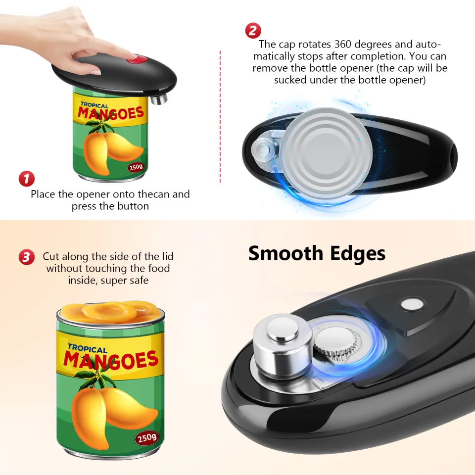 Hands Free Automatic One Touch Can Opener - Electric Battery