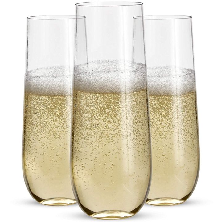 24-stemless-plastic-champagne-flutes-9-oz-plastic-champagne-glasses-clear-unbreakable-toasting-glasses-disposable-for-wedding-or-party