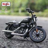 Maisto โมเดลมอเตอร์ไซค์เหล็ก883 2014 1:12 Harley Davidson Sportster รถเหล็กหล่อแบบคงที่ของเล่นสำหรับสะสมงานอดิเรกงานอดิเรกมอเตอร์ไซค์