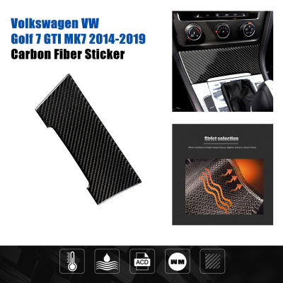 สติกเกอร์ติดรถ Volkswagen VW Golf 7 GTI MK7 2014-2019แผงที่เขี่ยบุหรี่กล่องแผ่นครอบสติกเกอร์คาร์บอนไฟเบอร์