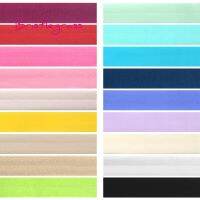 BRISTLEGRASS 2 5 10 Yard 5/8" 15mm Solid Matte Non-Shiny FOE Fold Over Elastics Spandex Band Hair Tie Headband Dress Sewing Trim Sewing Machine Parts