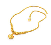 24k Thai Baht Yellow Gold Necklace Jewelry Gold Plated 18 Inch