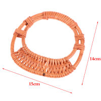 ZHUHAO 1pcs รอบกระเป๋าหวายสำหรับกระเป๋าถือกระเป๋าถือกระเป๋าถือ DIY Bamboo BAG Accessories