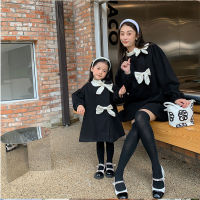 Mother And Me Coat Mom Daughter Equal Parent-Child Pair Look 2021 Autumn Winter Women Baby Clothes Kid Girl Long Sleeve Dresses