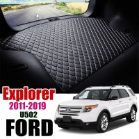 Alas Bagasi Mobil หนังสำหรับ Ford Explorer U502ท้ายรถ2011-2019แผ่นรองกระโปรงหลังรถ Ford Explorer พรมแผ่นส่งสินค้าคลาสสิกแผ่นปูรถยนต์หาง