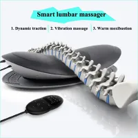 Lumbar Spine Massager Neck Lumbar Traction Multifunctional Inflatable Hot Compress Vibration Air Pressure Waist Massager Warm ?พร้อมส่ง?