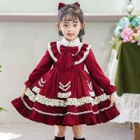 【CW】 Somenie Wine Kids Dresses for Children Costume Spanish Court Tutu Vestido