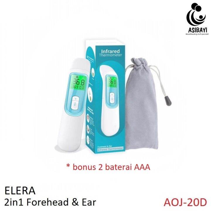 ELERA AOJ-20D Infrared Digital Thermometer for Ear and Forehead ...