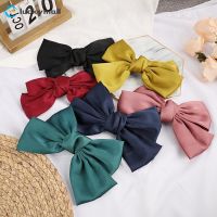 Fashion solid color bow Hair clips cloth women hair accessories fashion headdress