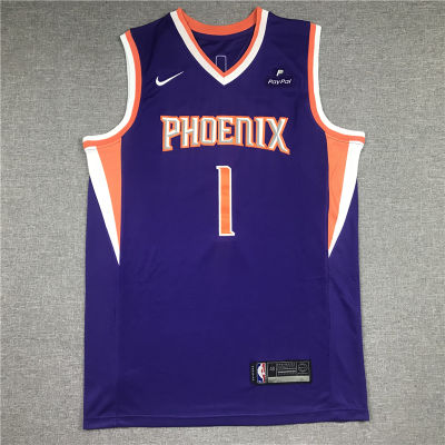 Ready Stock High Quality Mens 1 Devin Booker Phoenix Suns Basketball 2020/21 Swingman Jersey - Purple