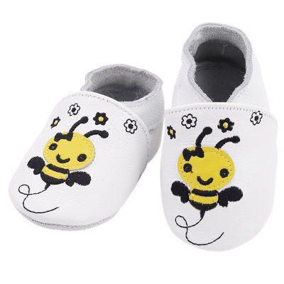 [simfamily]Newborn Boys Girls Soft Genuine Leather Antislip Baby Shoes First Walkers Baby Moccasins 0-24Months Carton Skid-Proof