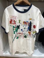 ☒คีย์บอร์ด Uniqlo เสื้อยืดครอบครัวญี่ปุ่นห้องลองเสื้อ2023ในช่วงฤดูร้อนสำหรับผู้ชายและผู้หญิงคู่เสื้อยืดแขนสั้นพิมพ์ลายการ์ตูนผ้าฝ้ายแฟชั่นของผู้หญิง459311