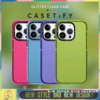 【Glitter CASETiFY】 Simple Avocado Green Phone Case Compatible for iPhone14/13/12/11/Pro/Max iPhone Case Transparent Shockproof Protective Acrylic Back Hard Cover